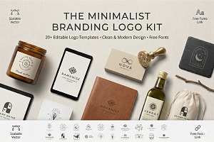 20 Minimalist Branding Logo Kit, a Branding & Logo Template by Design_Planet