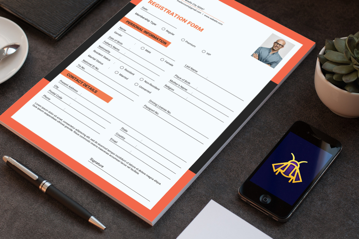 Registration Form, a Stationery Template by iDoodle Studio (Photo 5 of 6)