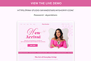 Pink Feminine Fashion Shopify Theme, a Shopify Template by Sky and Stars (Thumbnail 2 of 6)
