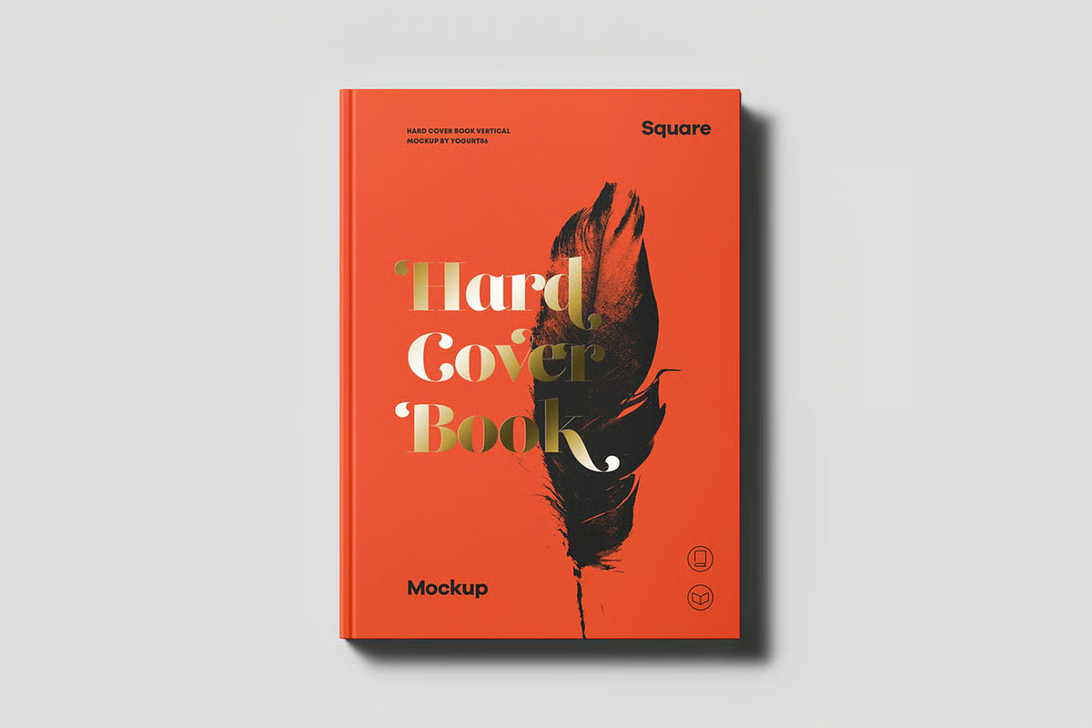 Hard Cover Vertical Book Mock-up, an Advertising Mockup by zippypixelstudio (Photo 14 of 14)