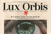 Lux Orbis - Serif font family, a Font by Artistic & Unique (Thumbnail 1 of 15)