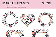 Makeup Clipart, Cosmetics Frames, a Texture Illustration by Serghei Caraulan (Thumbnail 2 of 3)