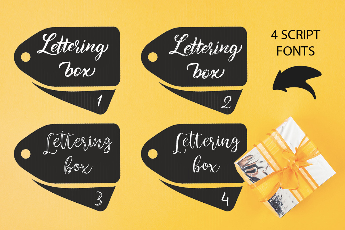 Lettering box. 8 Fonts & Extras!!! preview 4