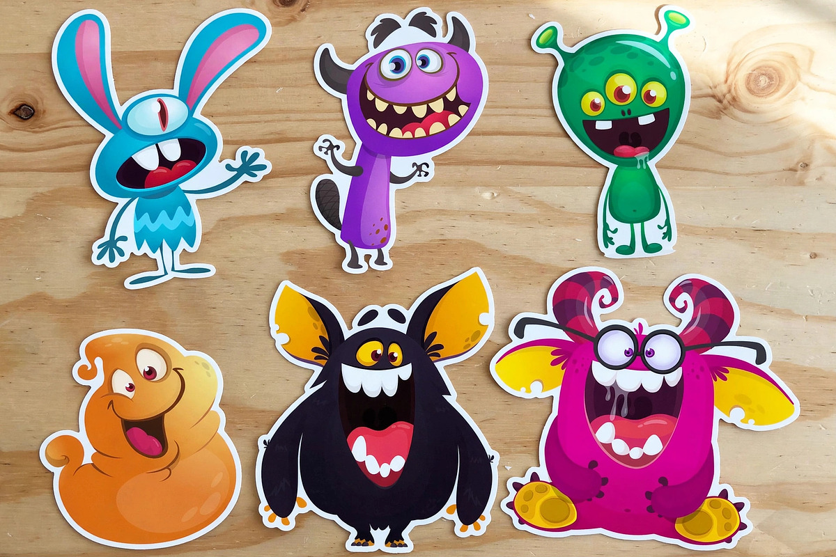 Fruity Frights - 6 Cute Monsters, a Decorative Illustration by D R A W K M A N (Photo 5 of 8)