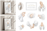 Hand Painted Baptism Watercolor Set, a Background Graphic by LenArt (Thumbnail 14 of 19)