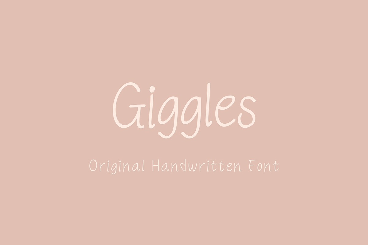 Giggles - Handwritten font, a Handwritten Font by Sk designs (Photo 1 of 6)
