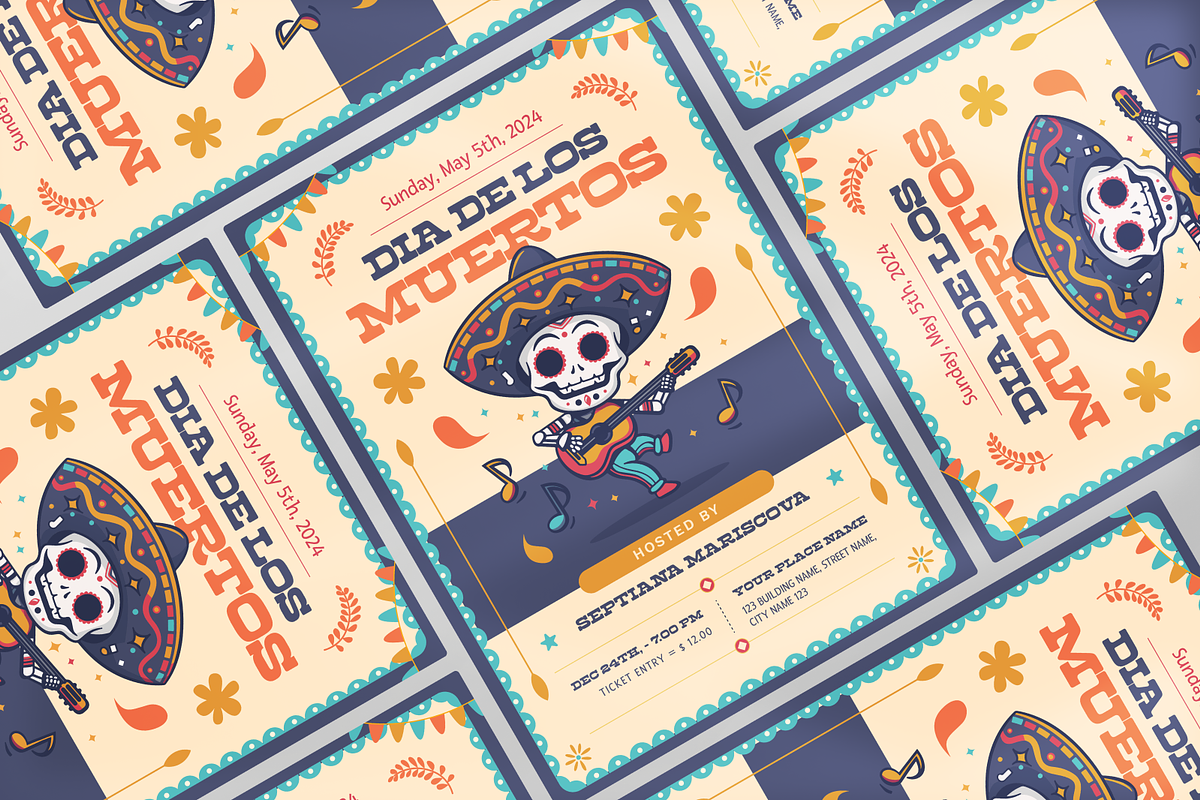 Dia De Los Muertos Flyer, a Flyer Template by Annora Studio (Photo 3 of 5)