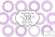 Lavender Lace Vector Frames, an Illustration by Amanda Ilkov (Thumbnail 1 of 5)