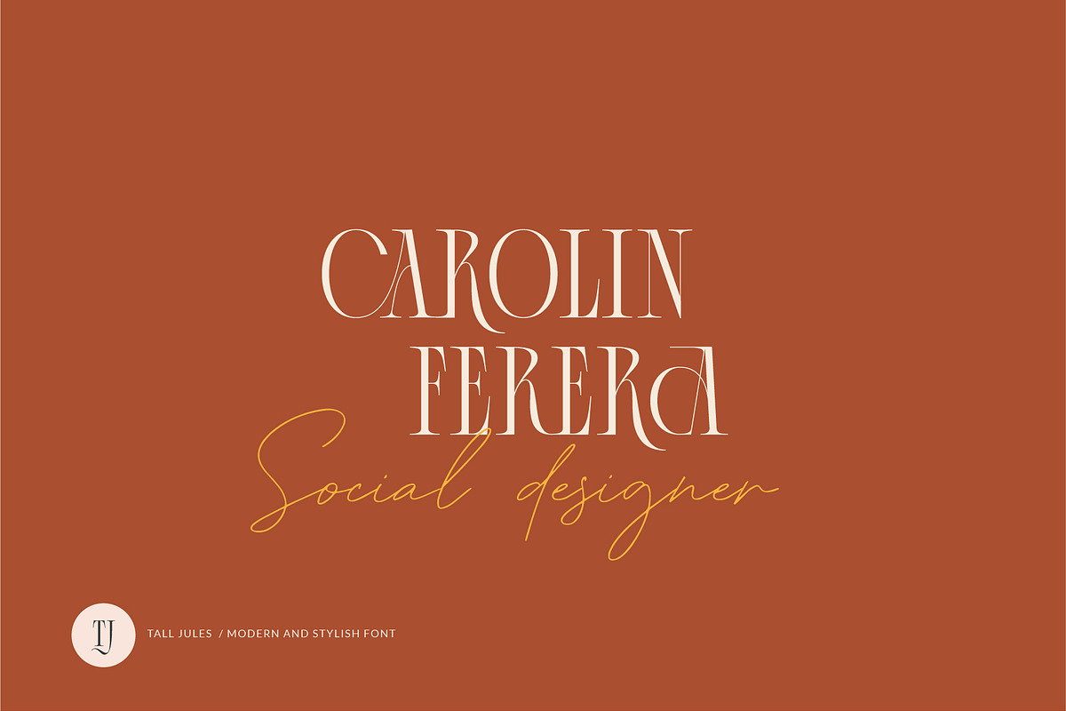 Tall Jules Modern and Stylish Font, a Serif Font by VladCristea (Photo 13 of 14)