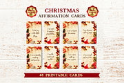 48 Christmas Affirmation Cards, a Card Template by SimoDigitalArt (Thumbnail 1 of 7)