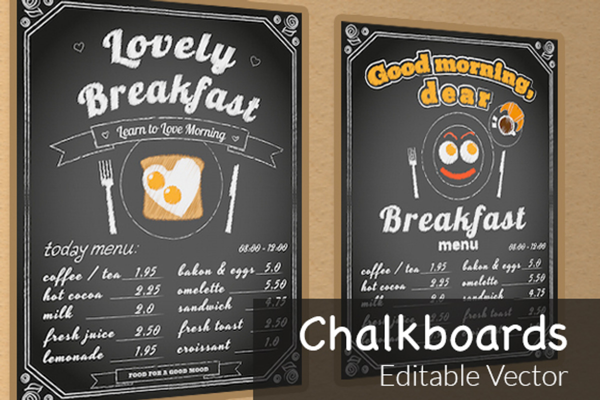 Two vector chalkboards, a Flyer Template by Julia Tim (Photo 1 of 5)