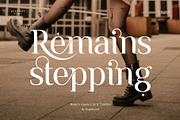 Remains Stepping Ligature Serif Font, a Serif Font by Graphicxell (Thumbnail 1 of 17)