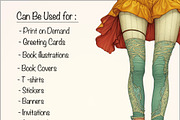Whimsical Spring Girl Clipart Bundle, a Person Illustration by Fusion Dream (Thumbnail 9 of 9)