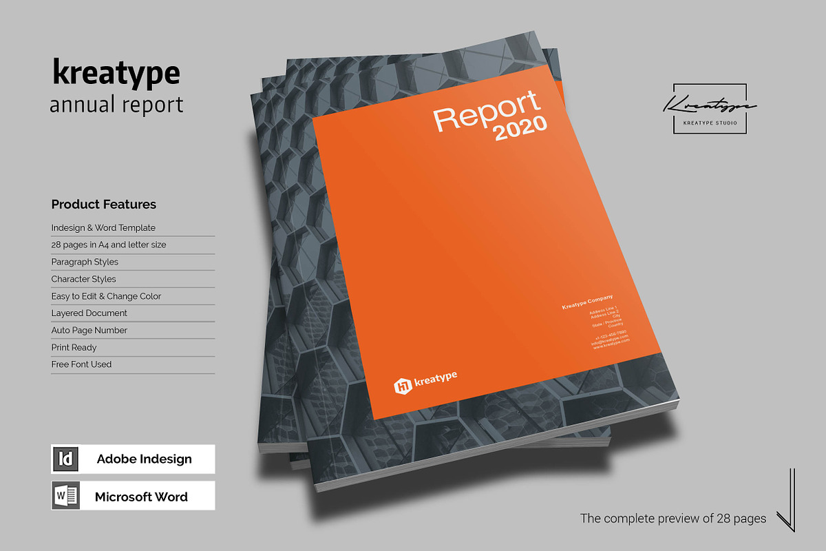 Kreatype Annual Report, a Brochure Template by Kreatype Studio (Photo 2 of 18)
