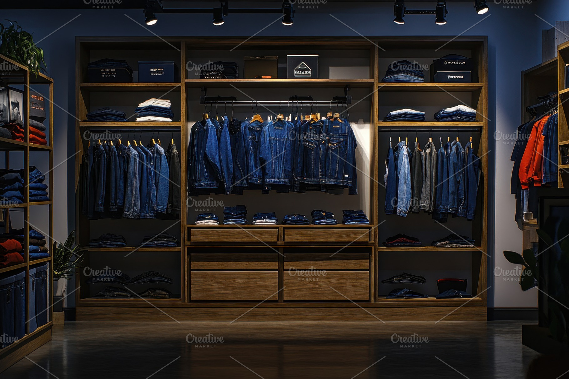 Stylish clothing display highlightin, a Photo by Tanuart