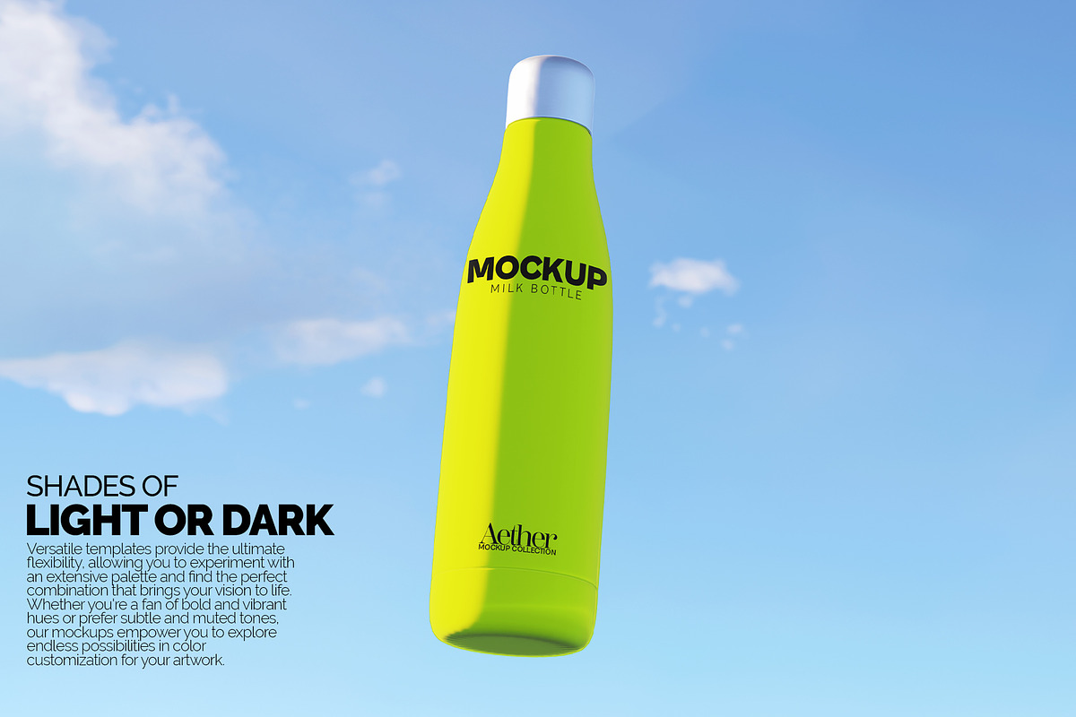 Milk Bottle Tumbler Mockup Bundle, a Cups & Container Mockup by Banana Mockups (Photo 5 of 6)