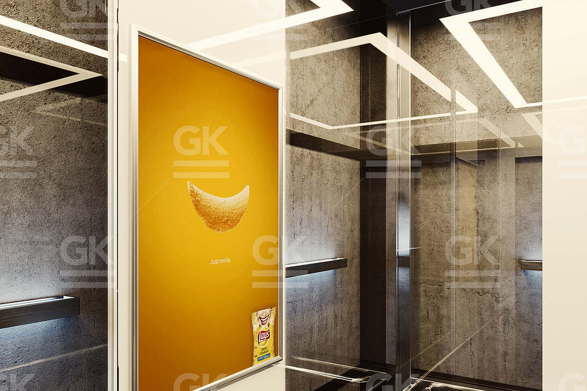 Animated Elevator / Poster Mock-up, a Product Mockup by GK Creative (Photo 3 of 8)