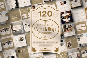 120 Gold Wedding Instagram Template