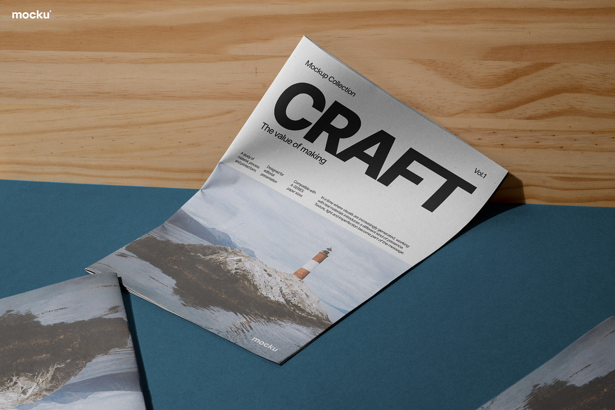 Newsprint Magazine Mockup Set, a Books & Magazine Mockup by Mocku (Photo 5 of 21)