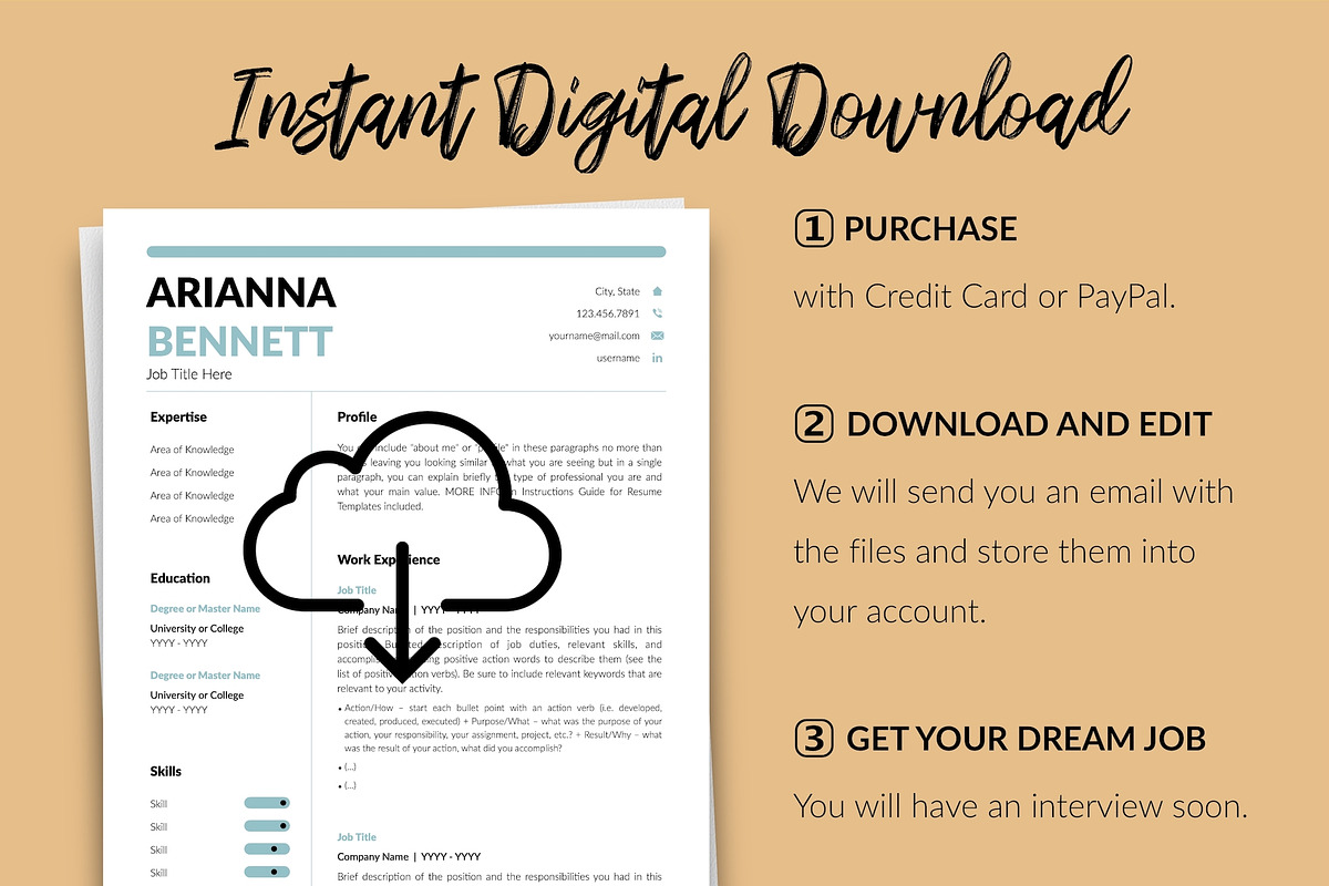 Simple Resume Bundle - Arianna, a Resume Template by Templates Design Co. (Photo 14 of 17)