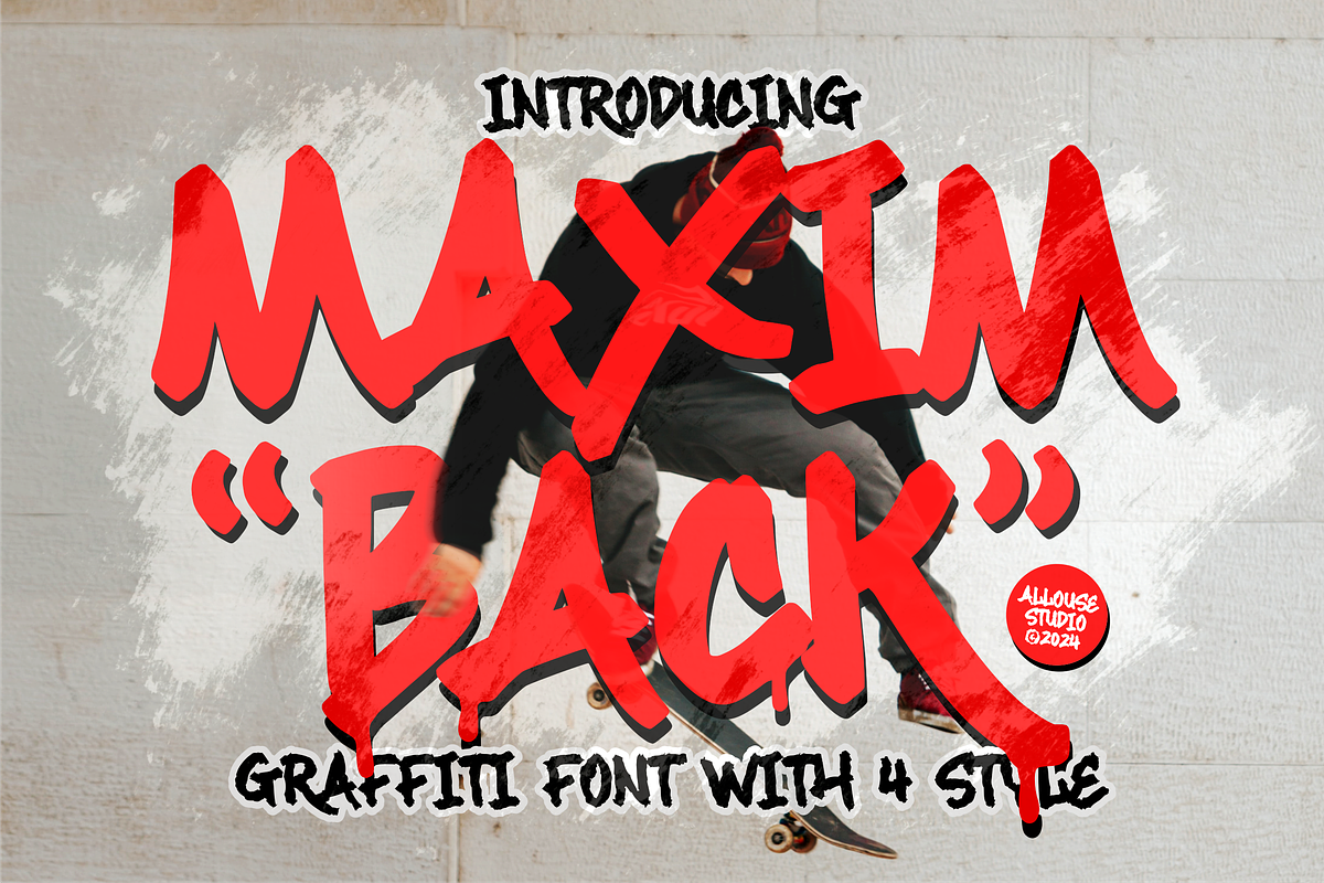 Maximback A Bold Graffiti Font, a Handwritten Font by Allouse Studio (Photo 1 of 10)