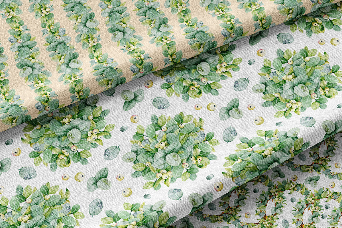Eucalyptus watercolor digital paper, a Pattern Graphic by Artmanata (Photo 7 of 11)
