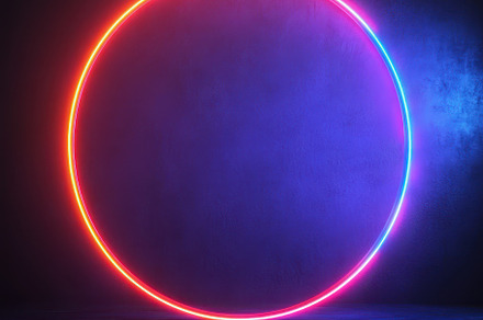 Neon Circle Light Abstract Backgroun, a Background Photo by Pixeness