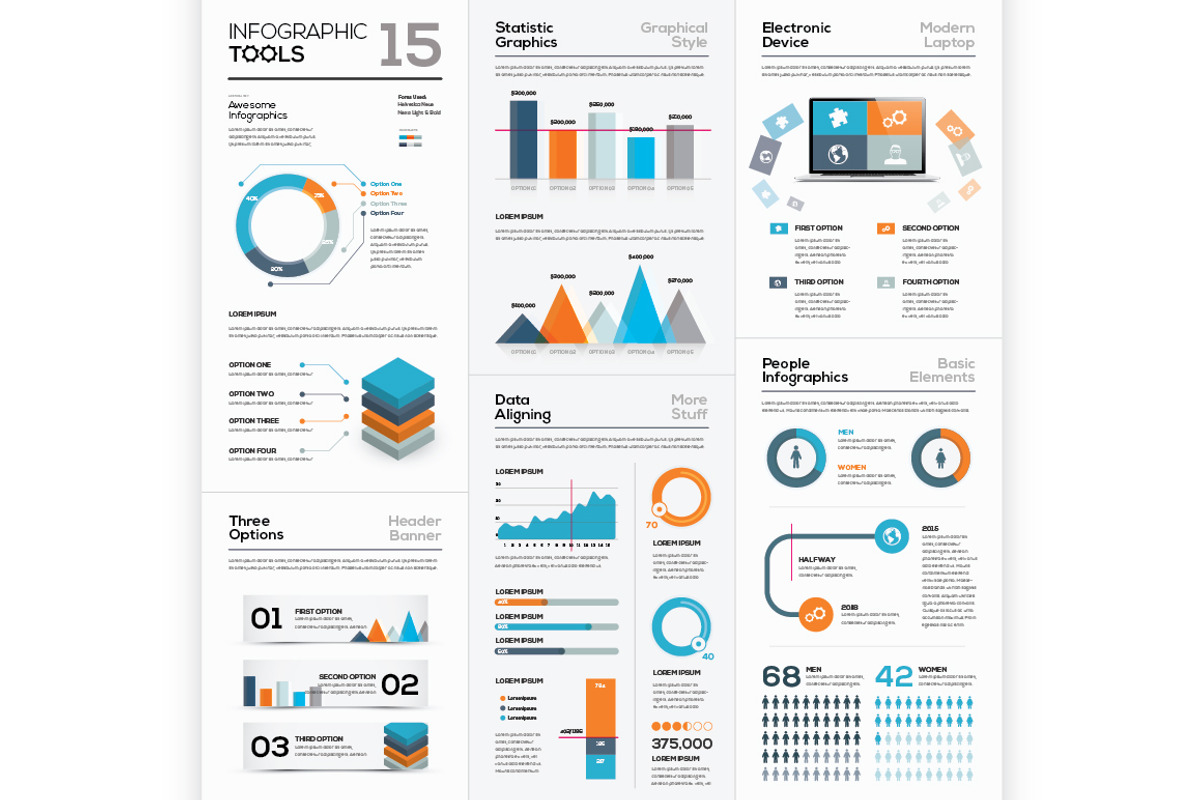 Infographic Tools 15, a Technology Illustration by Infographic Template Shop