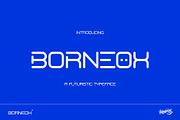 BORNEOX - FUTURISTIC FONT, a Font by Ideal Eksis (Thumbnail 1 of 6)