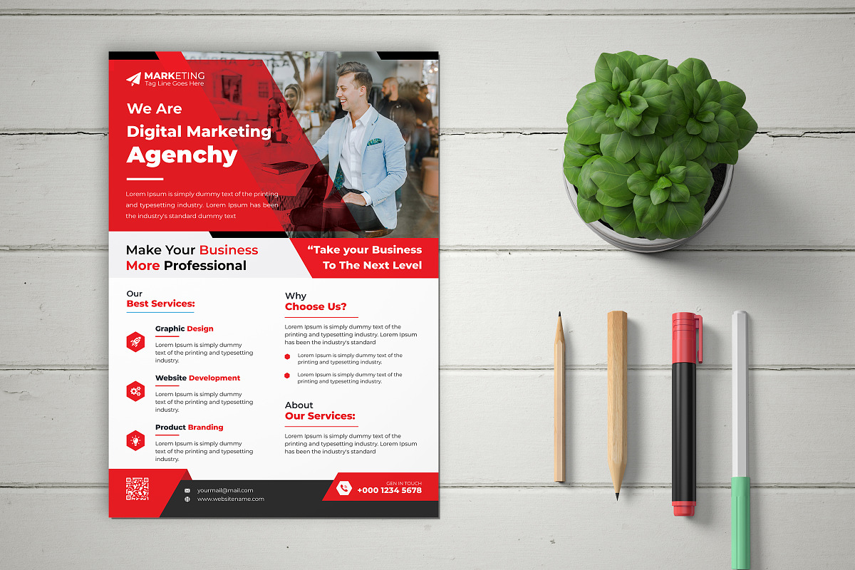 Corporate Theme Business Flyer Templ, a Flyer Template by Graphiexperto (Photo 2 of 6)