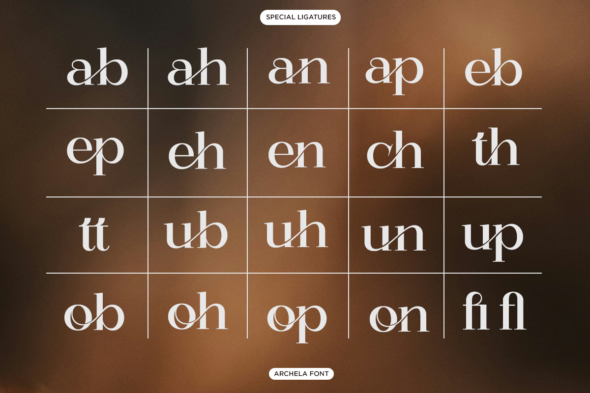 Archela - Ligature Elegant Serif, a Serif Font by Font Liner (Photo 9 of 10)
