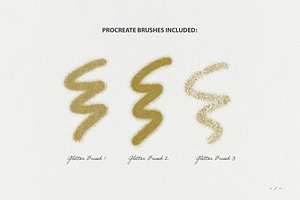 Gold Foil & Glitter Procreate Kit