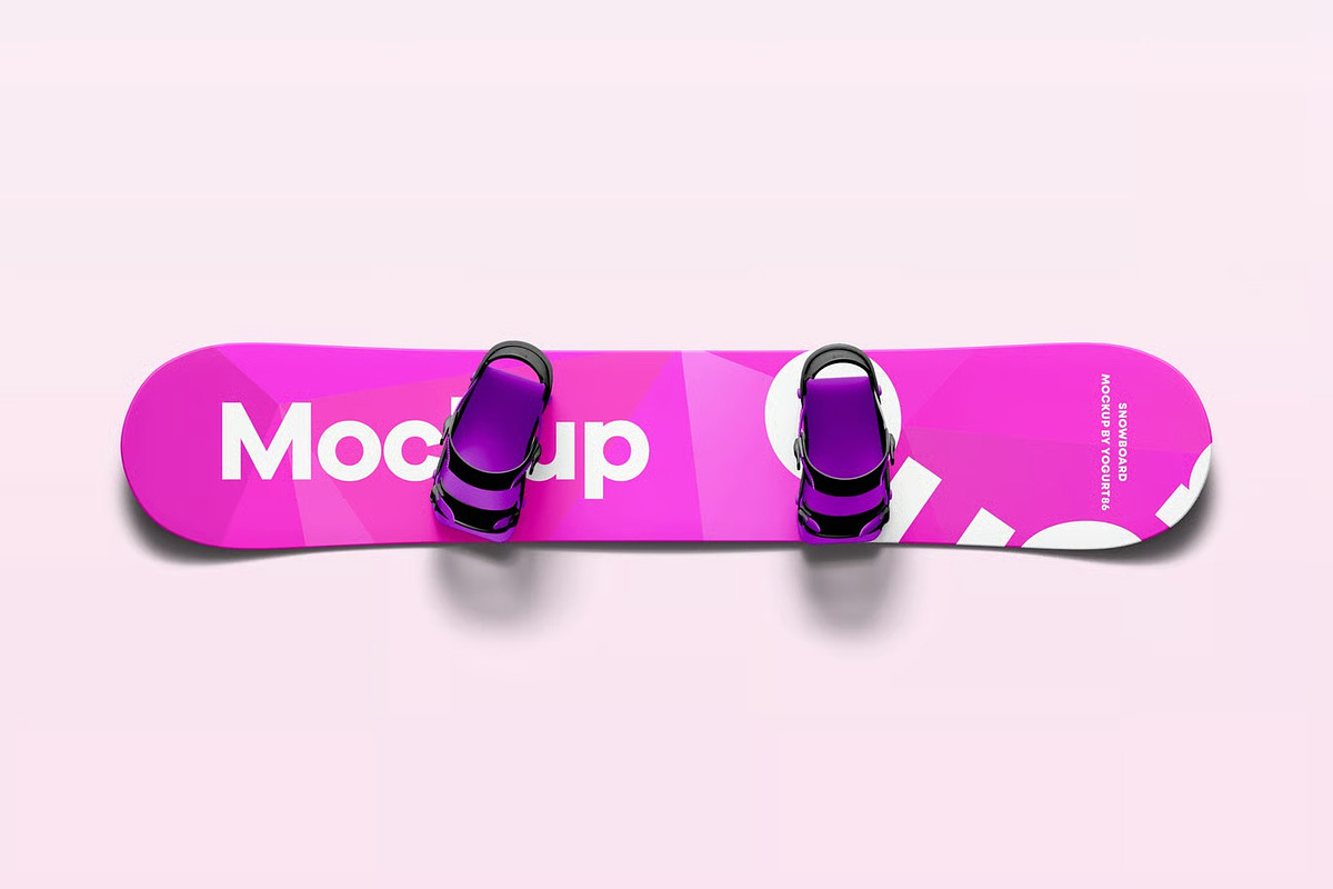 Snowboard Mock-up, a Product Mockup by zippypixelstudio (Photo 6 of 8)