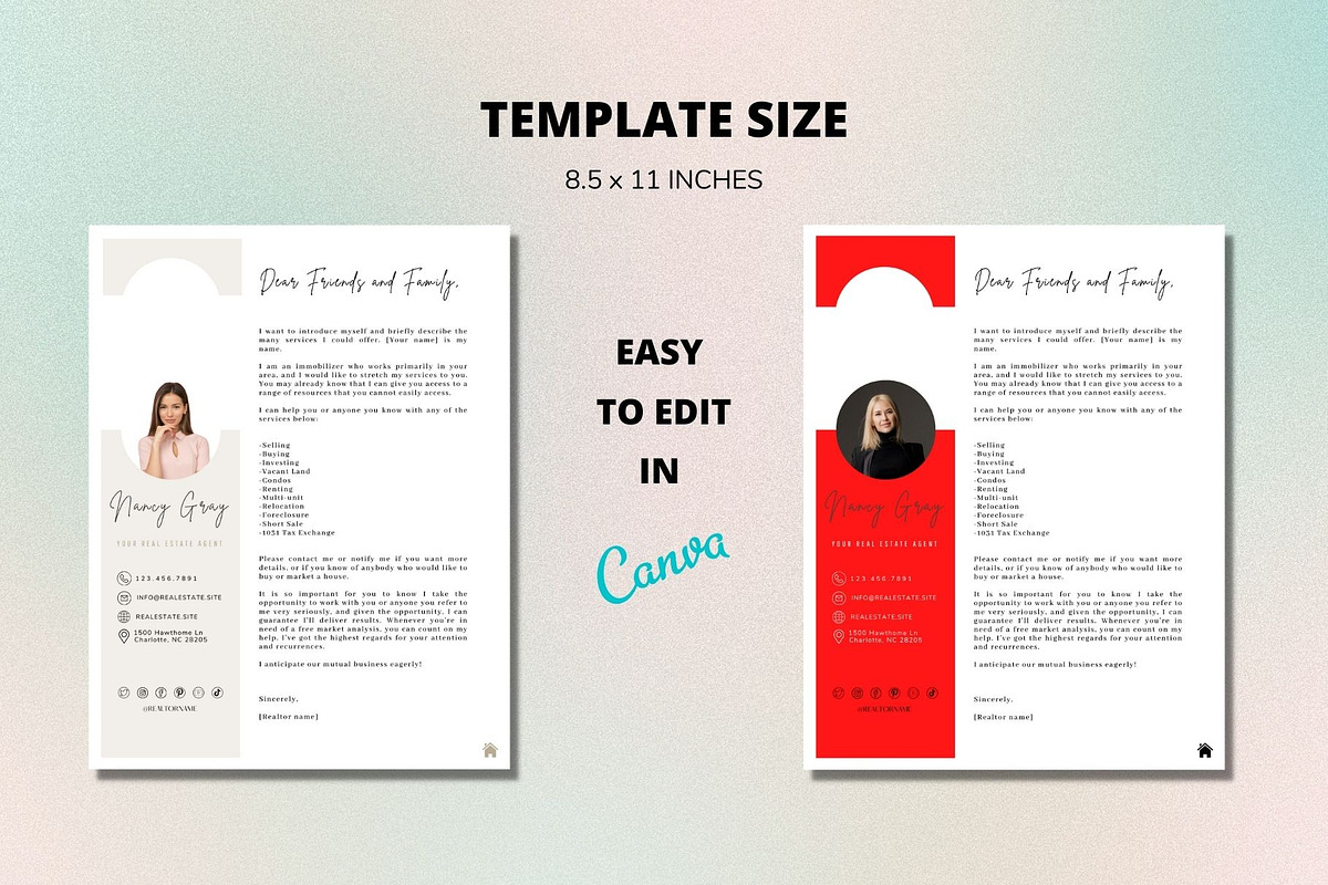 Real Estate New agent Intro letter, a Brochure Template by MediaKitTemplates (Photo 6 of 8)