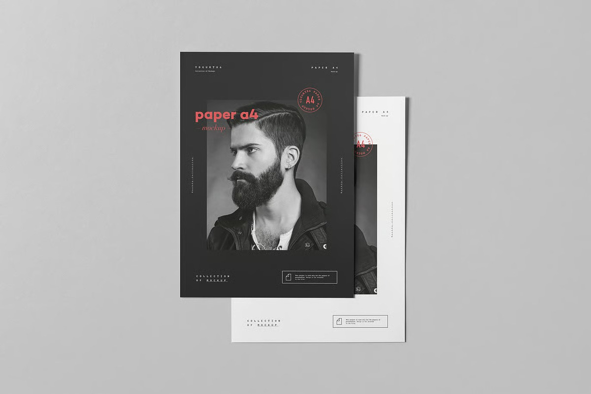 Paper A4 Mock-up, an Advertising Mockup by zippypixelstudio (Photo 8 of 12)