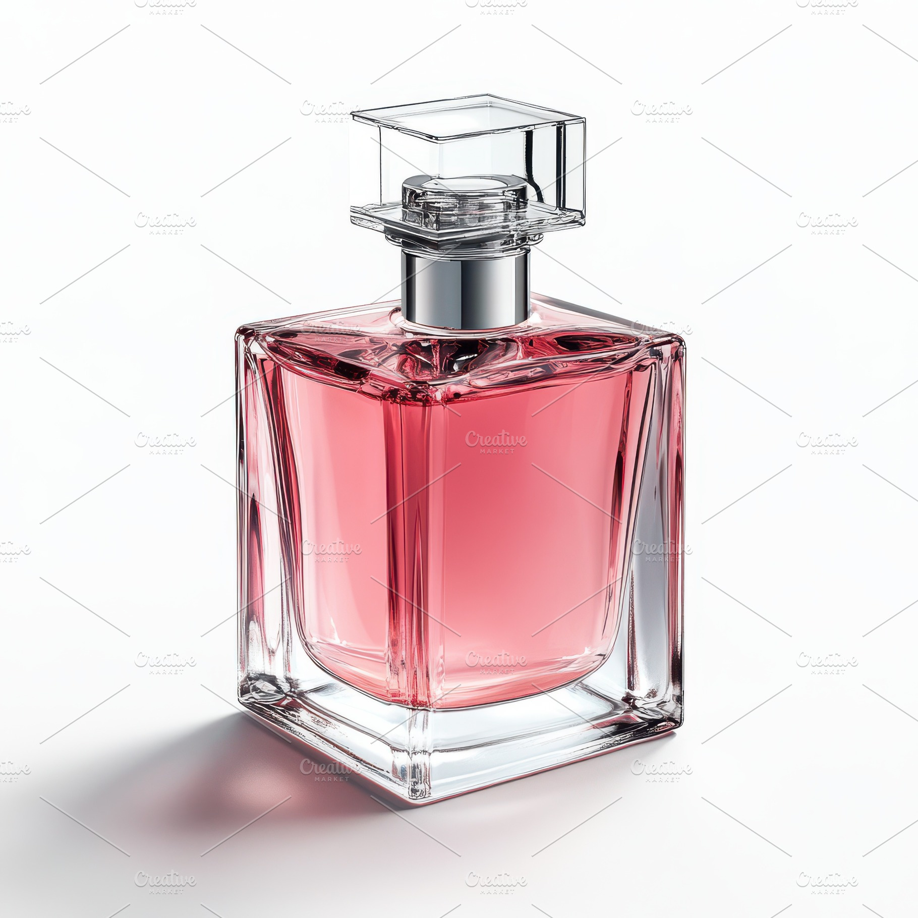 Glass square perfume bottle with a s, a Background Photo by Pixeness