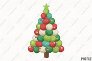 Yarn Christmas Tree PNG, an Illustration by CraftArtStudio (Thumbnail 1 of 4)