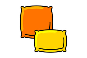 Pillows for sleep icon., a Solid Icon by incomible