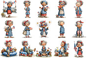 Whimsical 4th of July Old Lady Clipa, an Illustration by OK Design (Thumbnail 3 of 6)