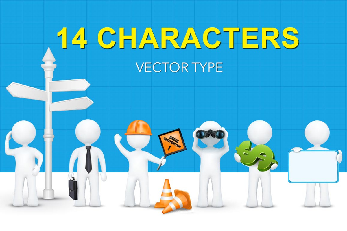 14 - 3d characters, an Illustration by Mister Pixel (Photo 1 of 5)