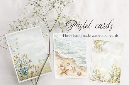 Pastel cards, a Seasonal Illustration by Mimomy