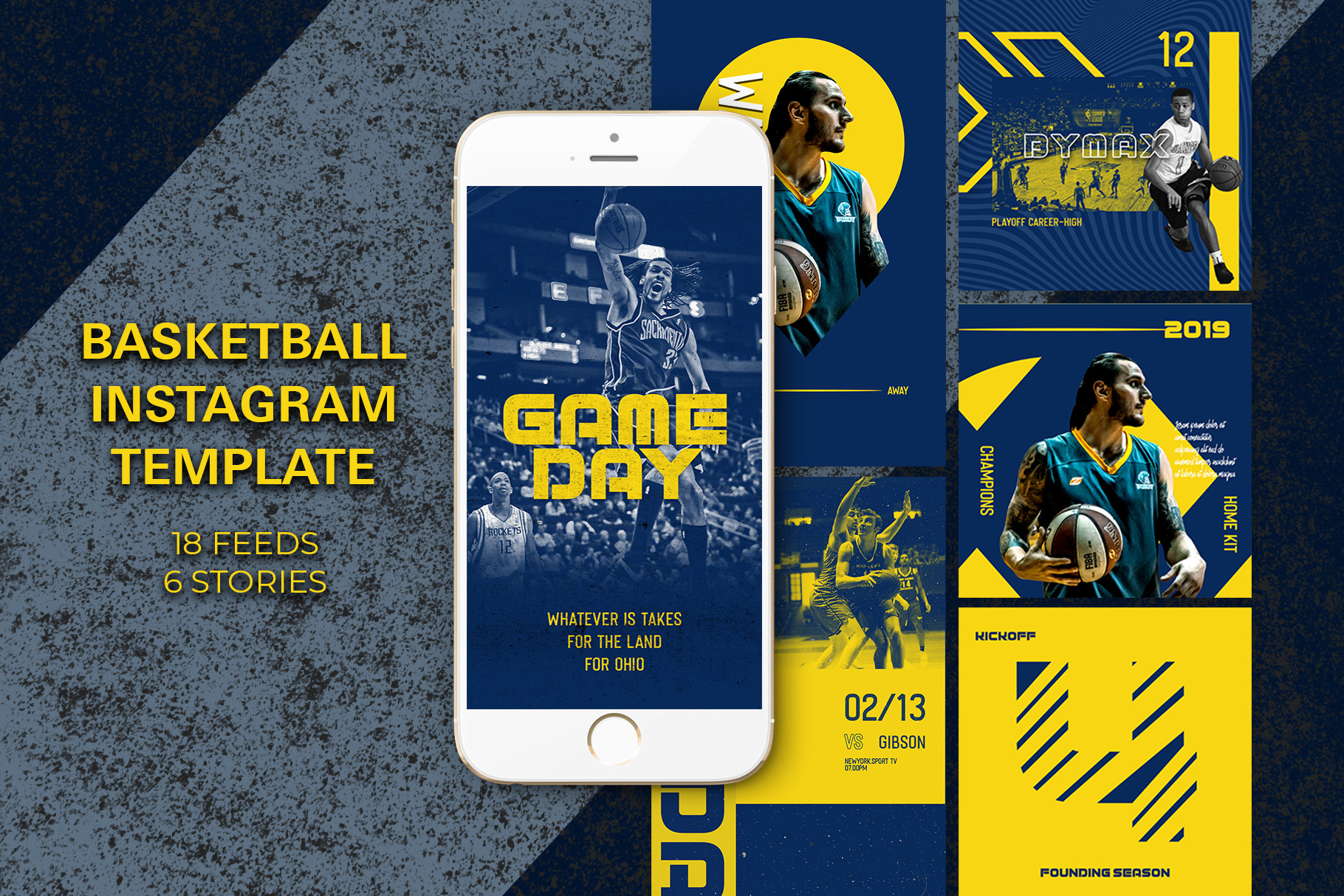 Basketball Instagram Templates, a Social Media Template by Azruca