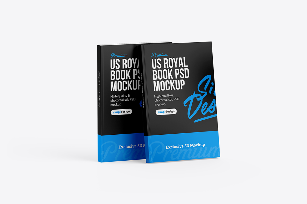 US Royal Softcover Book Mockup, a Books & Magazine Mockup by SimplDesign (Photo 9 of 13)