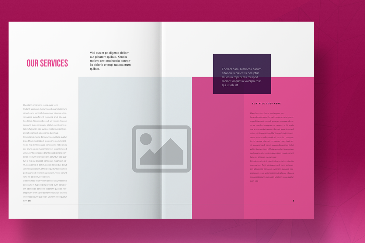 Pink Brochure Layout, a Brochure Template by Boris Cupac