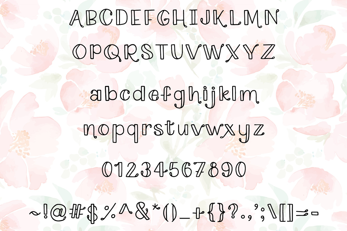 Mirabelle: A Hand Drawn Font preview 2
