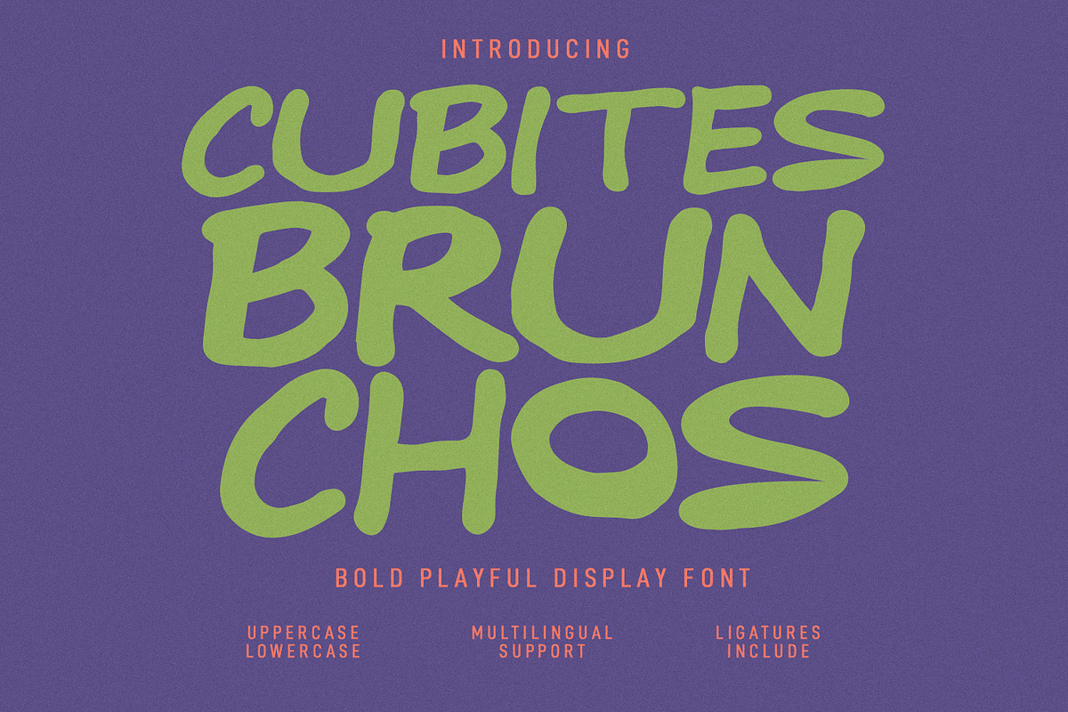 Cubites Brunchos Playful Font, a Handwritten Font by Maulana Creative (Photo 1 of 7)
