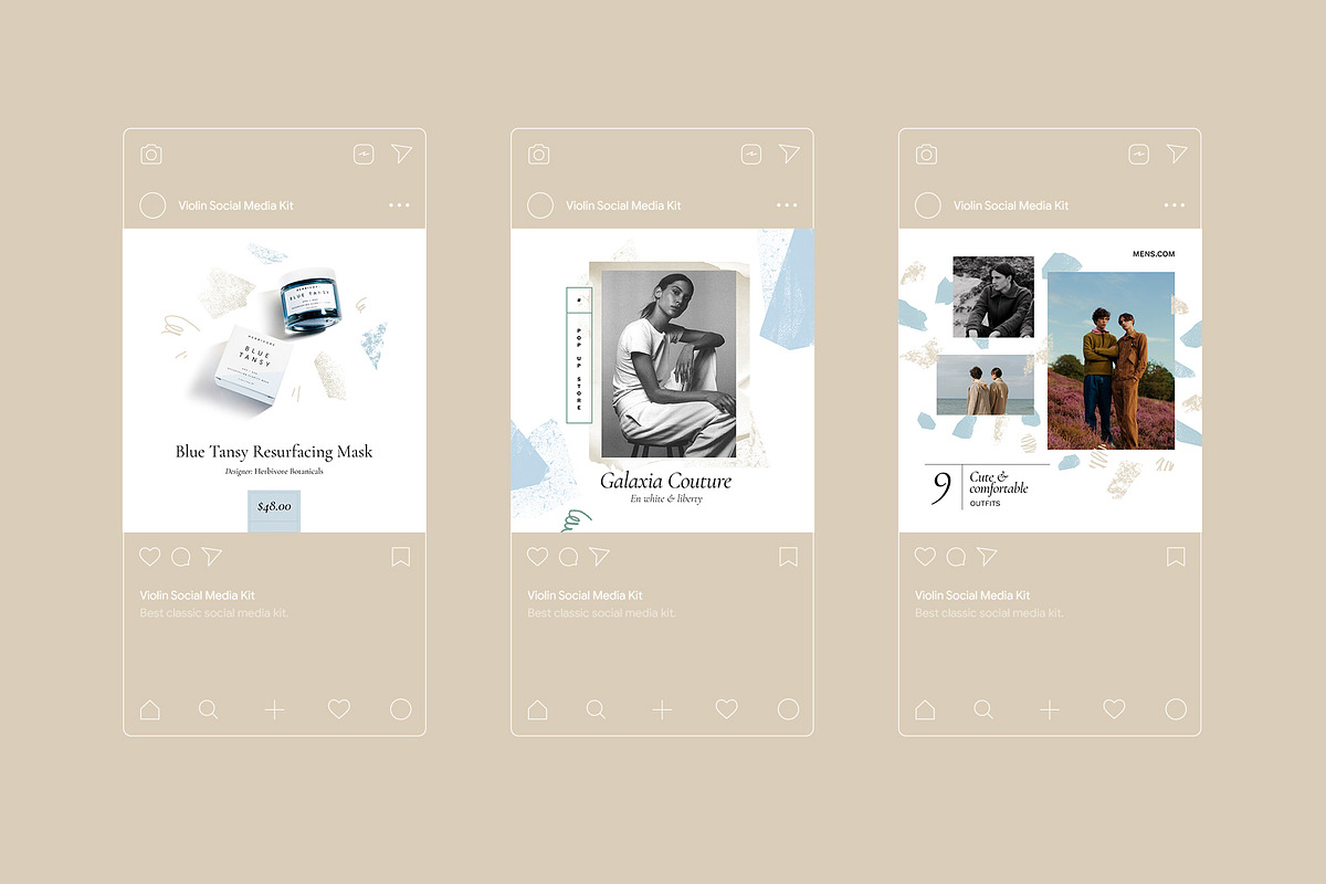 Violin 2.0 Social Media Kit, a Social Media Template by Amirzhanuly (Photo 8 of 24)