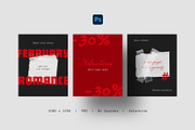 Red Paper Love – Social Media Posts, a Social Media Template by Filip Studio (Thumbnail 2 of 6)