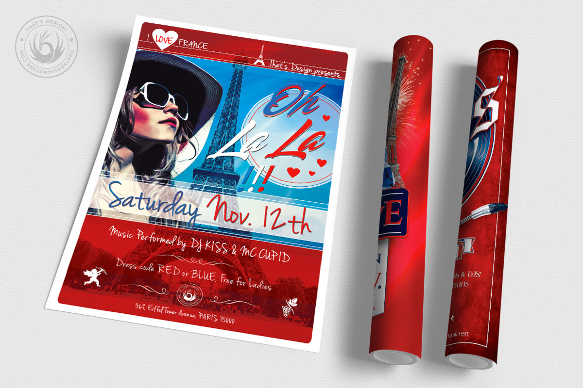 French Party Flyer Bundle, a Flyer Template by ThatsDesignArt (Photo 6 of 9)