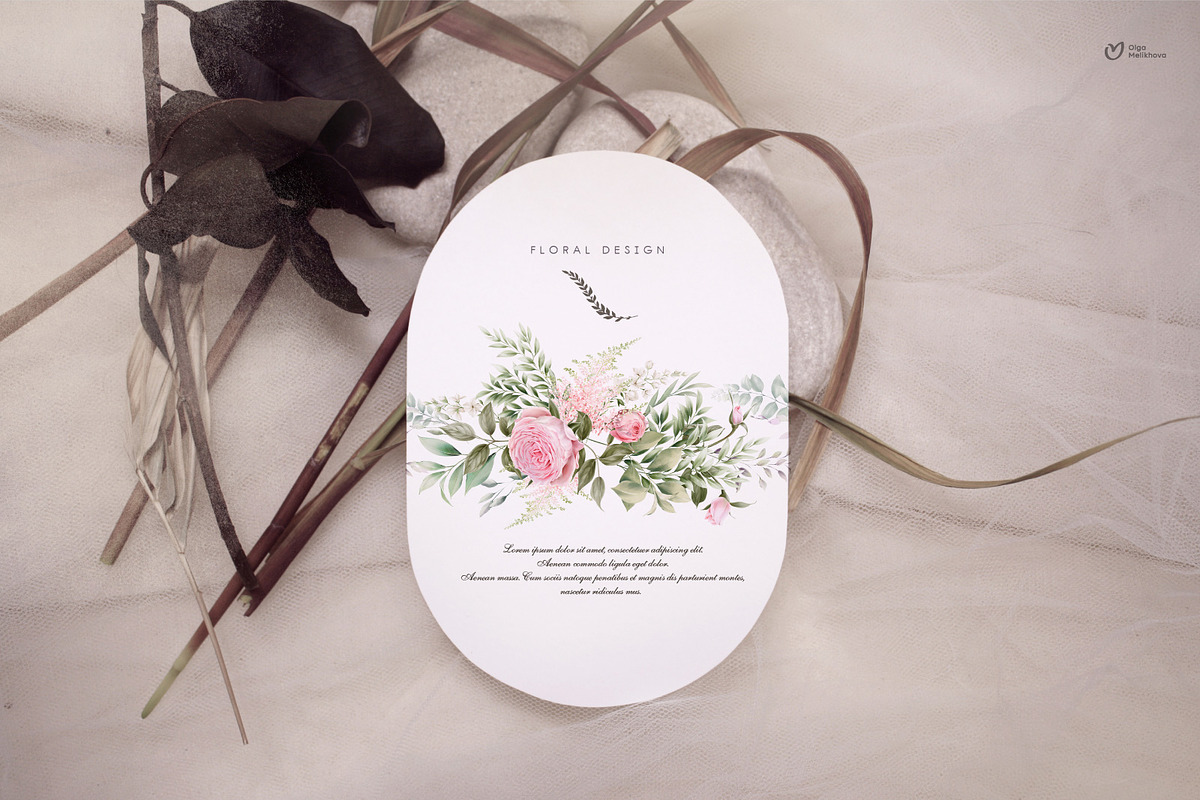 Flowers & Greenery, floral cliparts, a Texture Illustration by ollalya (Photo 13 of 16)